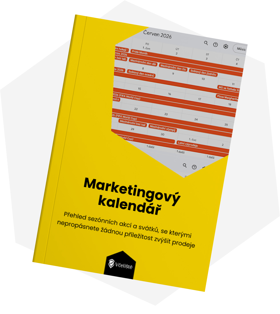 Obálka e-booku Marketingový kalendář s náhledem kalendáře sezónních akcí a svátků.